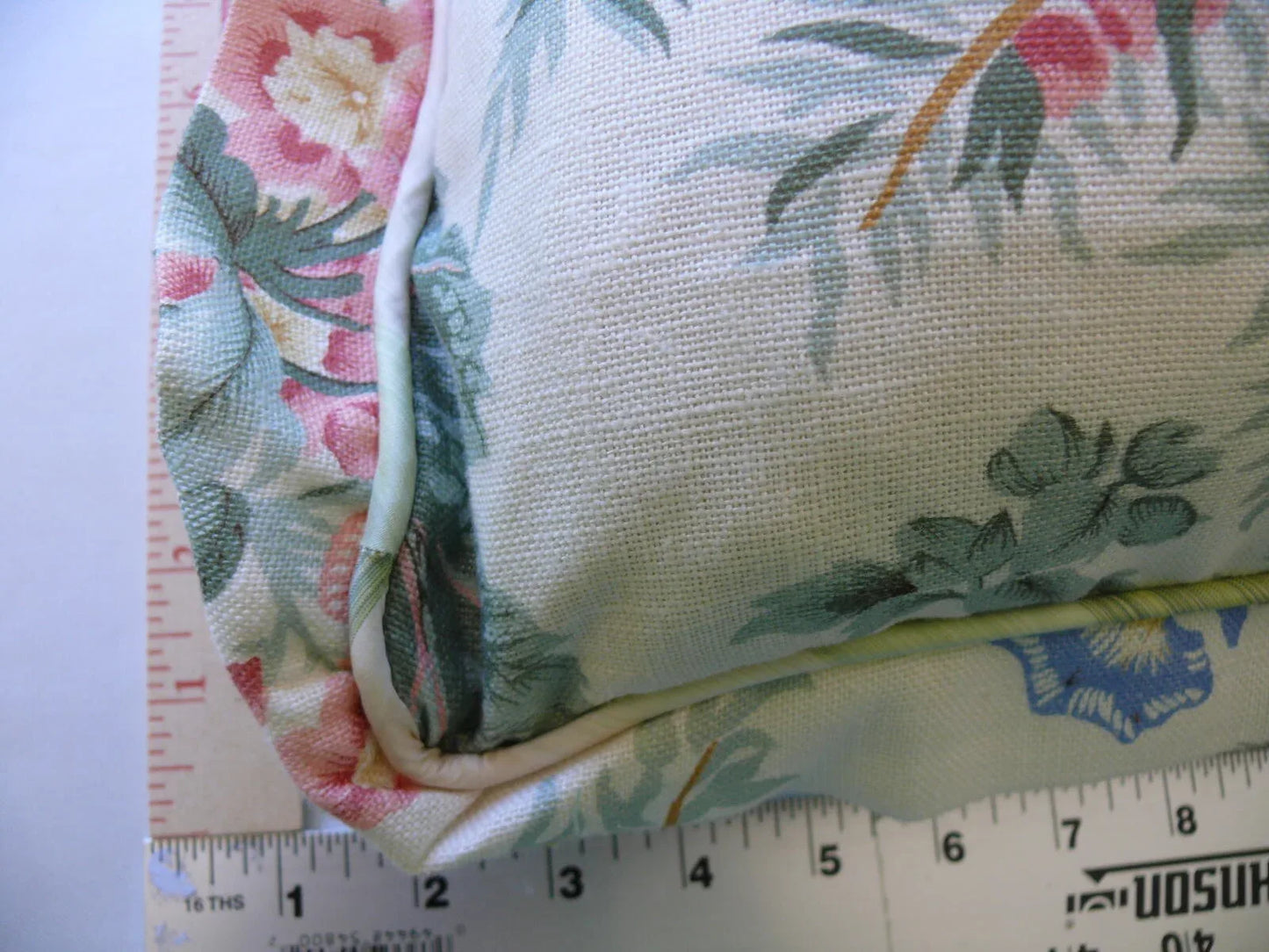 SCALAMANDRE DESIGNER PILLOWS PAIR BUCKINGHAM GARDEN LINEN MSRP$1200+
