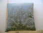 SCALAMANDRE PILLOW 18" NIMBUS CHNIOSERIE LINEN CHENILLE STONE BLUE MSRP$500
