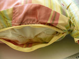 SCALAMANDRE DESIGNER 2 PILLOWS 16" 100%SILK TAFFETA Ombre STRIPE PINK RAINBOW MSRP$800