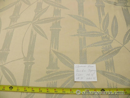 Clarence House Silver Grey White "Le Bamboo" Asian Botanical Tapestry Thick BTY #1541