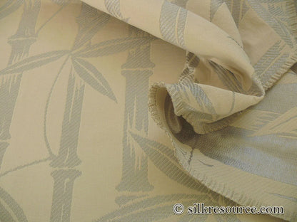 Clarence House Silver Grey White "Le Bamboo" Asian Botanical Tapestry Thick BTY #1541