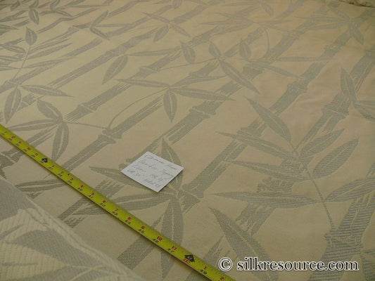 Clarence House Silver Grey White "Le Bamboo" Asian Botanical Tapestry Thick BTY #1541