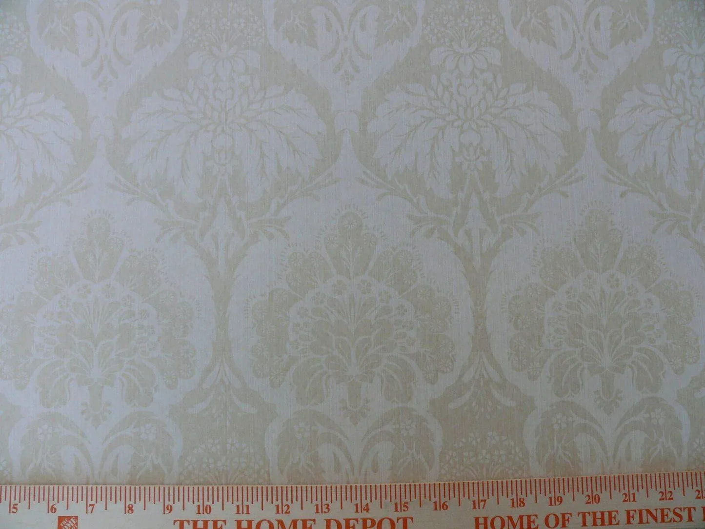 5.5y Single Roll Scalamandre Virtuoso Ivory Wallpaper Renaissance Damask MSRP USD 152