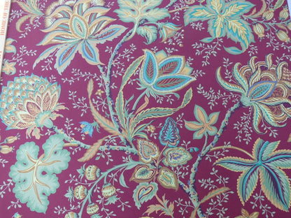 4.5y Single Roll Scalamandre James Cinnabar Old World Weavers Wallpaper Red Gold Green Jacobean Lush Flower Tree Of Life MSRP USD 180/Roll