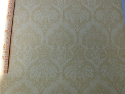 5.5y Single Roll Scalamandre Virtuoso Wheat Wallpaper Renaissance Damask MSRP USD 152