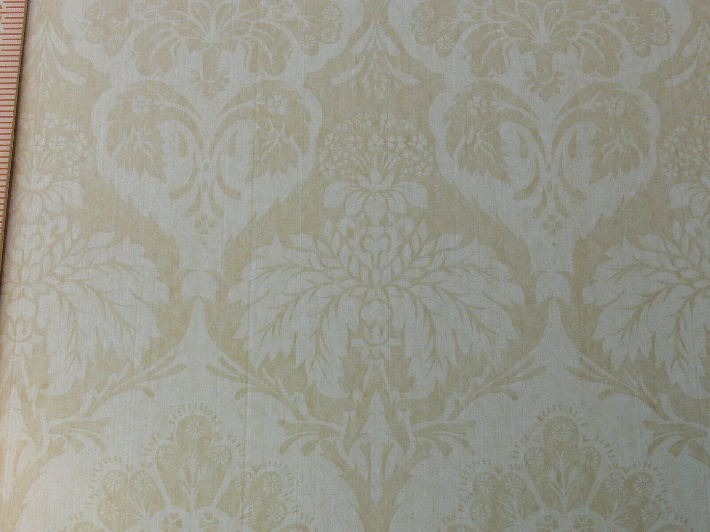 5.5y Single Roll Scalamandre Virtuoso Wheat Wallpaper Renaissance Damask MSRP USD 152