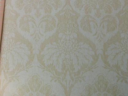 5.5y Single Roll Scalamandre Virtuoso Wheat Wallpaper Renaissance Damask MSRP USD 152