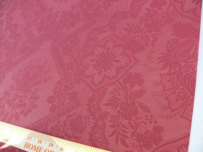 High End Wallpaper 5y Single Roll Scalamandre Lace Damask Wallpaper Red Pink Coral Renaissance Flower MSRP USD 104/Single Roll