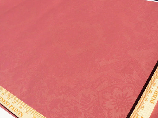 High End Wallpaper 5y Single Roll Scalamandre Lace Damask Wallpaper Red Pink Coral Renaissance Flower MSRP USD 104/Single Roll