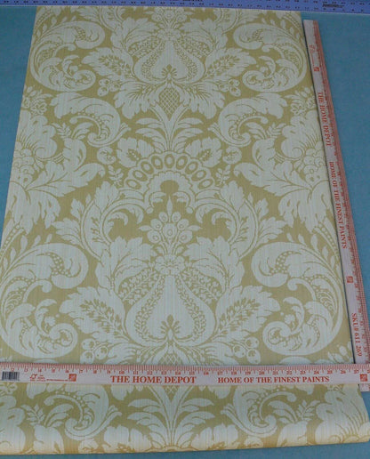 High End Wallpape Scalamandre "daphne  Classic Gold" Renaissance Damask Strie MSRP USD 174/single Roll  Old World Weavers