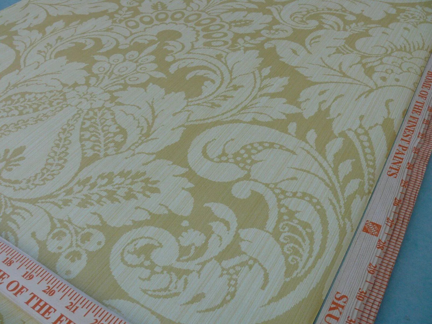 High End Wallpape Scalamandre "daphne  Classic Gold" Renaissance Damask Strie MSRP USD 174/single Roll  Old World Weavers