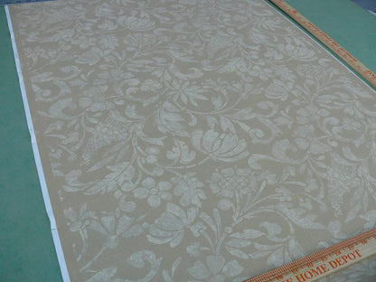 High End Wallpaper Scalamandre Tamira Fresco Crewel Sunflower Grapes Rose Artichoke Tan MSRP USD 88/single Roll Old World Weavers