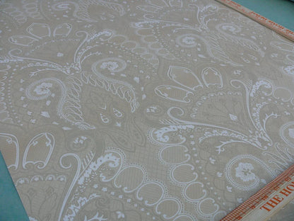 Scalamandre Old World Weavers High End Wallpaper Belluno Sepia Renaissance Lace Damask Tan MSRP USD 146/single Roll