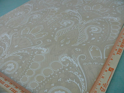 Scalamandre Old World Weavers High End Wallpaper Belluno Sepia Renaissance Lace Damask Tan MSRP USD 146/single Roll