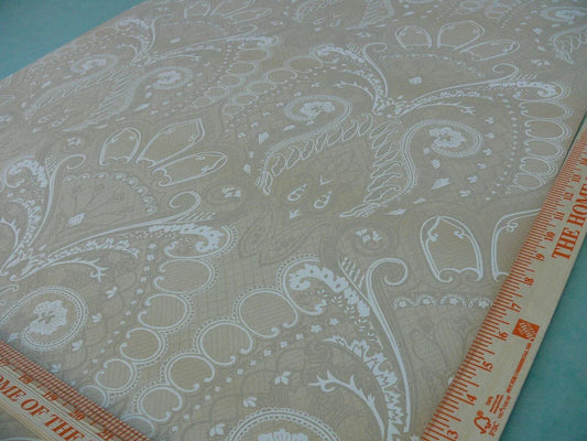 Scalamandre Old World Weavers High End Wallpaper Belluno Sepia Renaissance Lace Damask Tan MSRP USD 146/single Roll