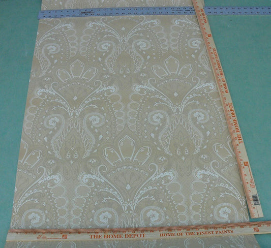 Scalamandre Old World Weavers High End Wallpaper Belluno Sepia Renaissance Lace Damask Tan MSRP USD 146/single Roll
