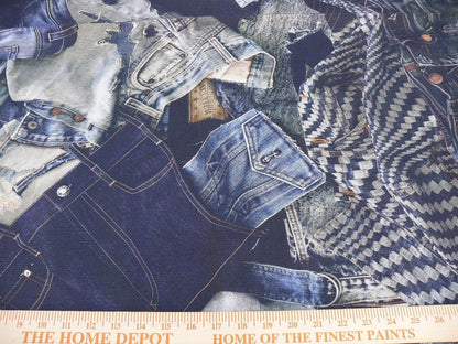 3d 2.4yds Scalamandre Lelievre Square Rp$447/y Jean Paul Gaultier On The Road 1960's Indigo Blue