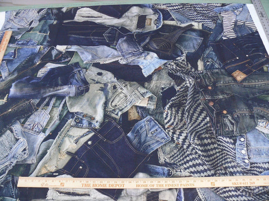 3d 2.4yds Scalamandre Lelievre Square Rp$447/y Jean Paul Gaultier On The Road 1960's Indigo Blue