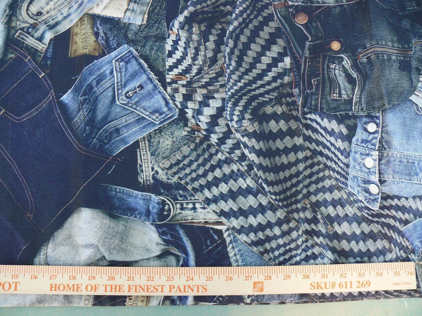 3d 2.4yds Scalamandre Lelievre Square Rp$447/y Jean Paul Gaultier On The Road 1960's Indigo Blue