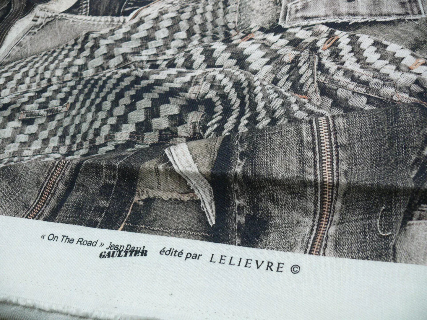 15d 1.25yds Scalamandre Lelievre Square Rp$447/y Jean Paul Gaultier On The Road 1960's Graphite Grey Black