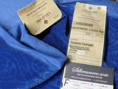 2F Scalamandre Lelievre 2.4YDSx51" GAUFRAGE LOUIS XVI velvet Square MSRP$600+/YD