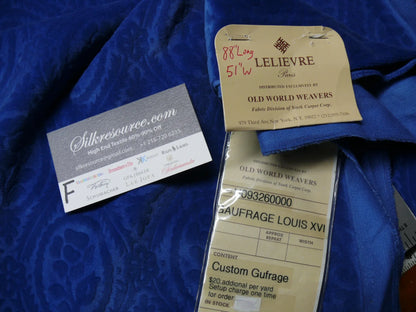 2F Scalamandre Lelievre 2.4YDSx51" GAUFRAGE LOUIS XVI velvet Square MSRP$600+/YD