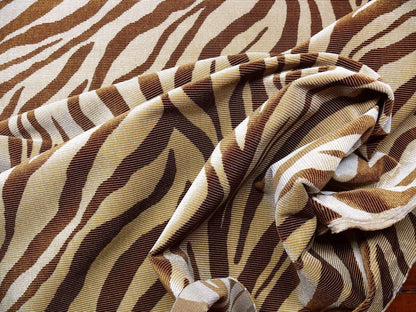 Beacon Hill Mumbai Silk Vevet Copper Zebra Tiger Brown Gold Animal Skin Heavy MSRP USD 663.76/y