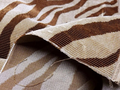 Beacon Hill Mumbai Silk Vevet Copper Zebra Tiger Brown Gold Animal Skin Heavy MSRP USD 663.76/y