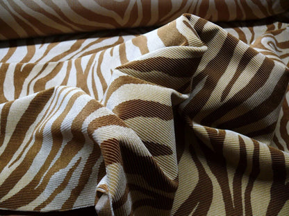 Beacon Hill Mumbai Silk Vevet Copper Zebra Tiger Brown Gold Animal Skin Heavy MSRP USD 663.76/y
