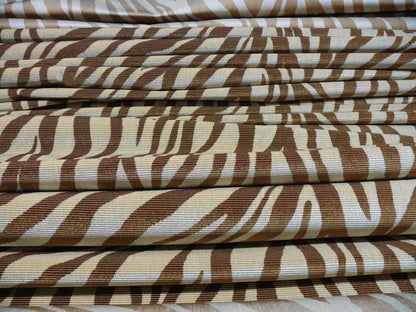 Beacon Hill Mumbai Silk Vevet Copper Zebra Tiger Brown Gold Animal Skin Heavy MSRP USD 663.76/y