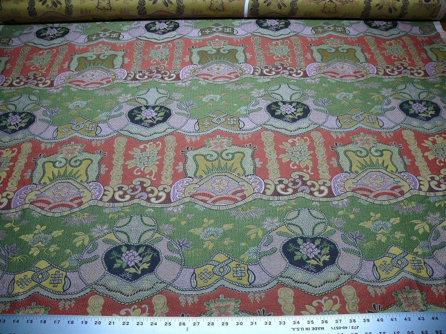 Clarence House Dragon Empress Woven Jacquard Pink Green By Yd MSRP USD 478/Y