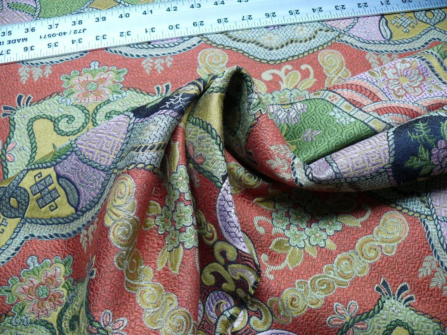 Clarence House Dragon Empress Woven Jacquard Pink Green By Yd MSRP USD 478/Y