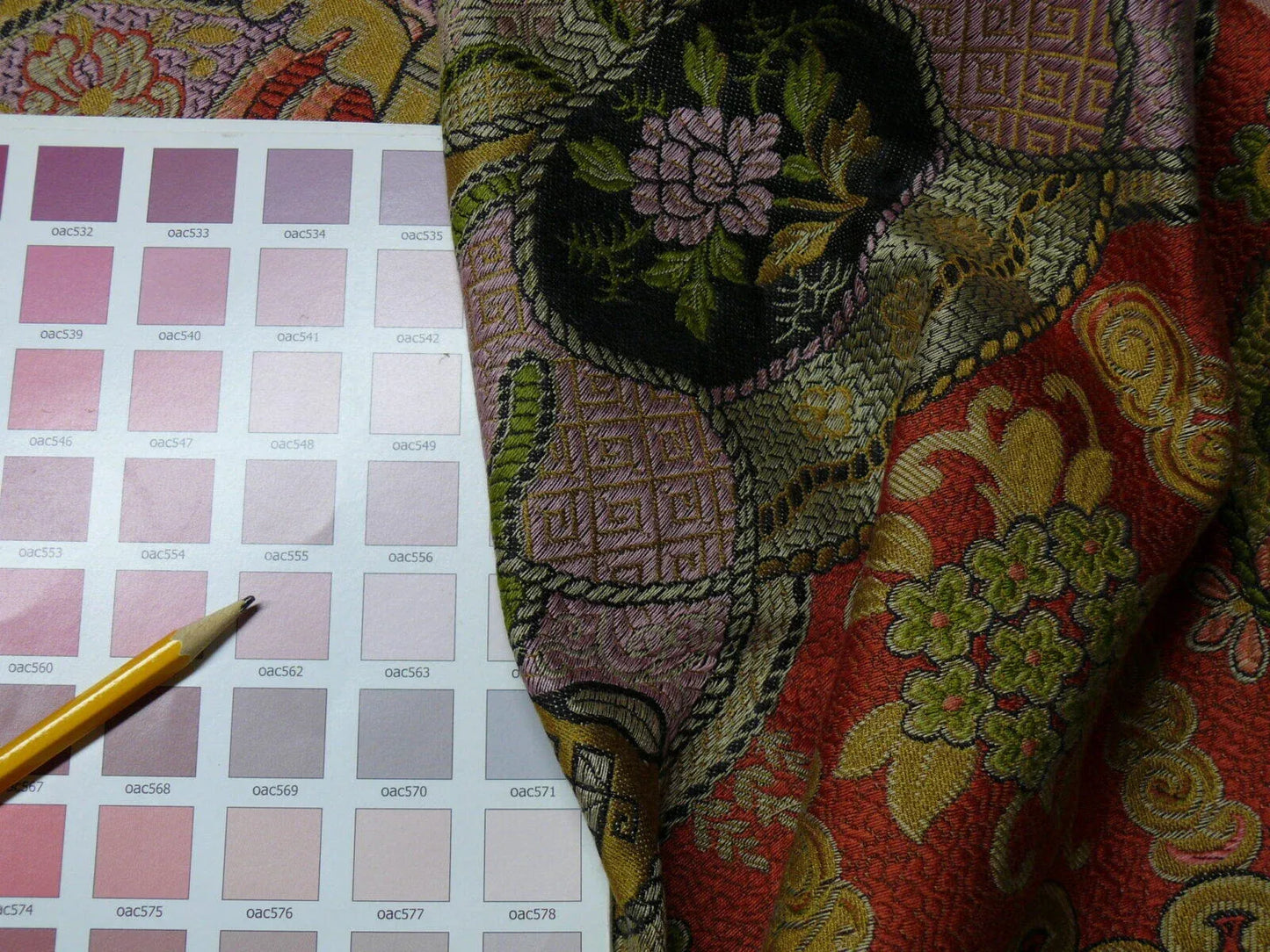 Clarence House Dragon Empress Woven Jacquard Pink Green By Yd MSRP USD 478/Y