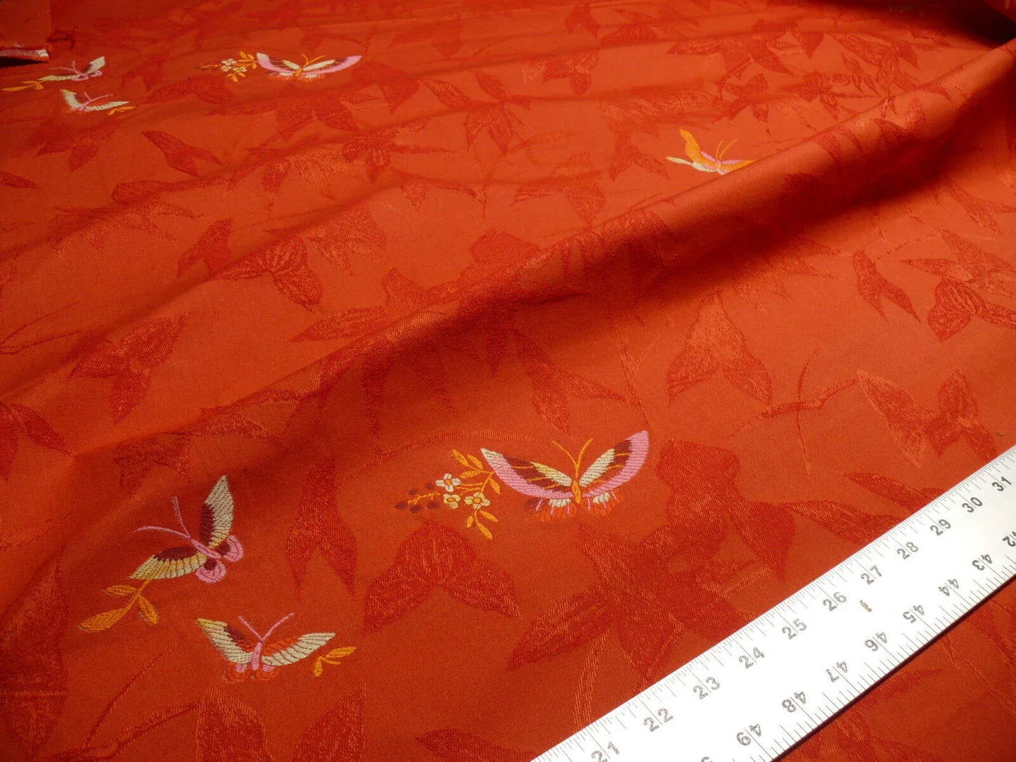 Scalamandre Papilio Coquelicot Butterfly Fil Coup MSRP USD 220/Y