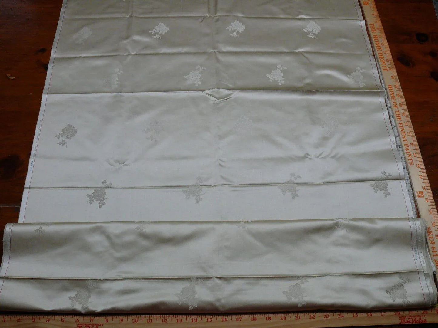 5y X 30"w Ivory White Peony Flower "ying Tai" Of Hong Kong Silk Brocade By Ying Tai Bespoke