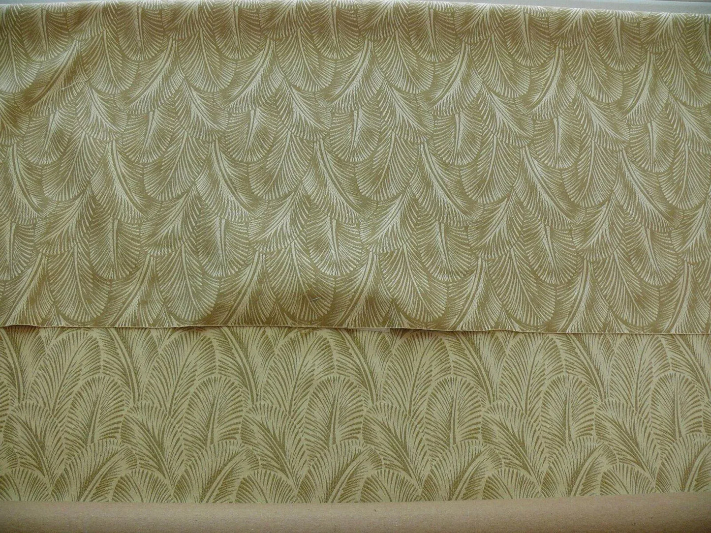 Scalamandre Feather Leaf Greige Reversible Grey Beige Animal Bird Foliage Cotton Damask MSRP USD 200/yard