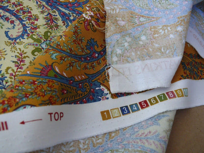 Scalamandre Ashkhabad Grey Watkins Multi On Orange Red Green Arabesque Paisley Old World Weavers Print MSRP USD 244/Y