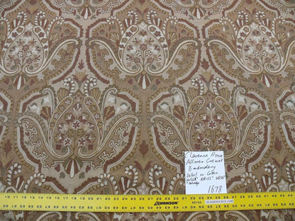 Old World Weavers Shaldar Crewel Allover Medallion Crewel Beige Oatmeal On Natural Wool On Cotton MSRP USD 708/yard
