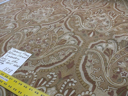 Old World Weavers Shaldar Crewel Allover Medallion Crewel Beige Oatmeal On Natural Wool On Cotton MSRP USD 708/yard