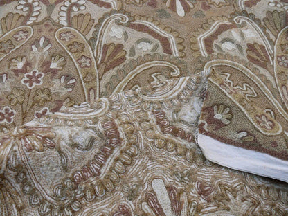 Old World Weavers Shaldar Crewel Allover Medallion Crewel Beige Oatmeal On Natural Wool On Cotton MSRP USD 708/yard