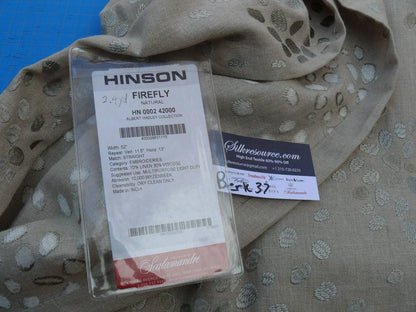 7 Berkbox37 Length Scalamandre Hinson Firefly Natural By Albert Hadley Linen Flower Power Embroidery Beige Brown 2.4y MSRP USD 390/Y