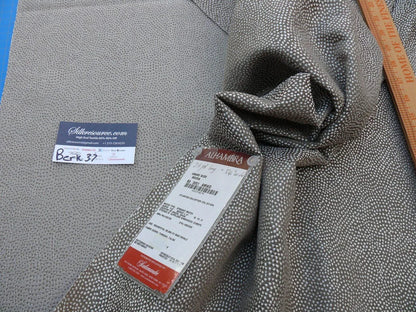 8 Berkbox37 Length Scalamandre Amber Wide In Mocha Brown Coffee Woven Shark Skin Polka Dots 2.4y MSRP USD 200++/Y