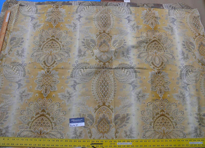 11 Berkbox37 Length Scalamandre Teodora Ochre Renaissance Silk Damask Gold Yellow White 2.4y MSRP USD 338/Y