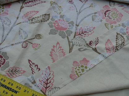 12 Berkbox37 Length Scalamandre Chester Square Rose Pink Cotton Print 2.4y MSRP USD 190/Y