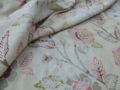 12 Berkbox37 Length Scalamandre Chester Square Rose Pink Cotton Print 2.4y MSRP USD 190/Y