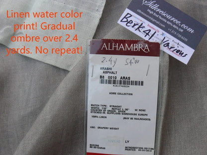 1 Berkbox41 Scalamandre Length Arashi Asphalt Gray  2.4yard 54”w