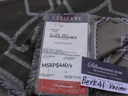 4 Berkbox41 Scalamandre Length Camondo Etain Gray White  2.4yard MSRP USD 440/yard