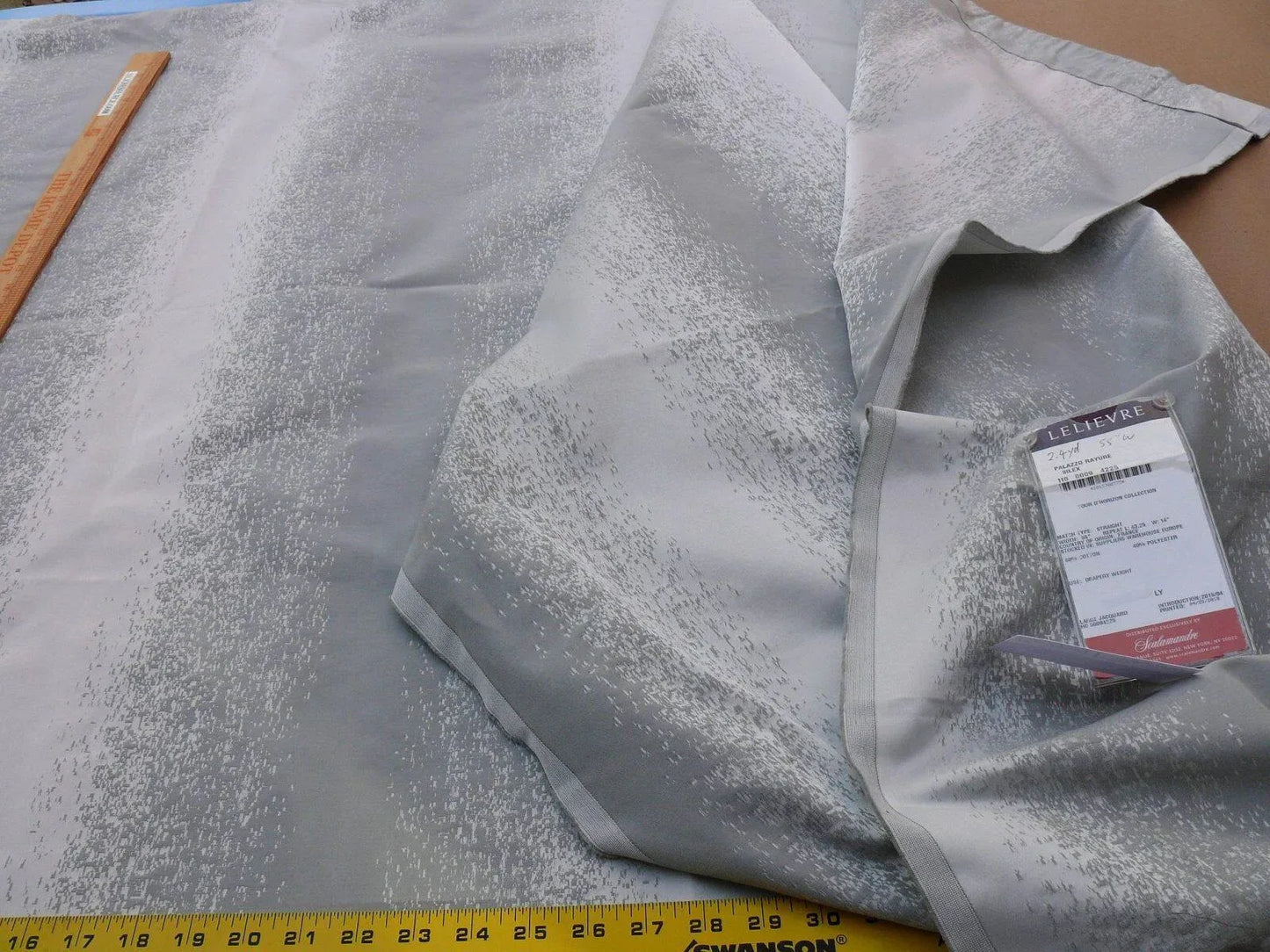 5 Berkbox41 Scalamandre Length Palazzo Rayure Silex Gray Strie Stripe 2.4yd 55”w