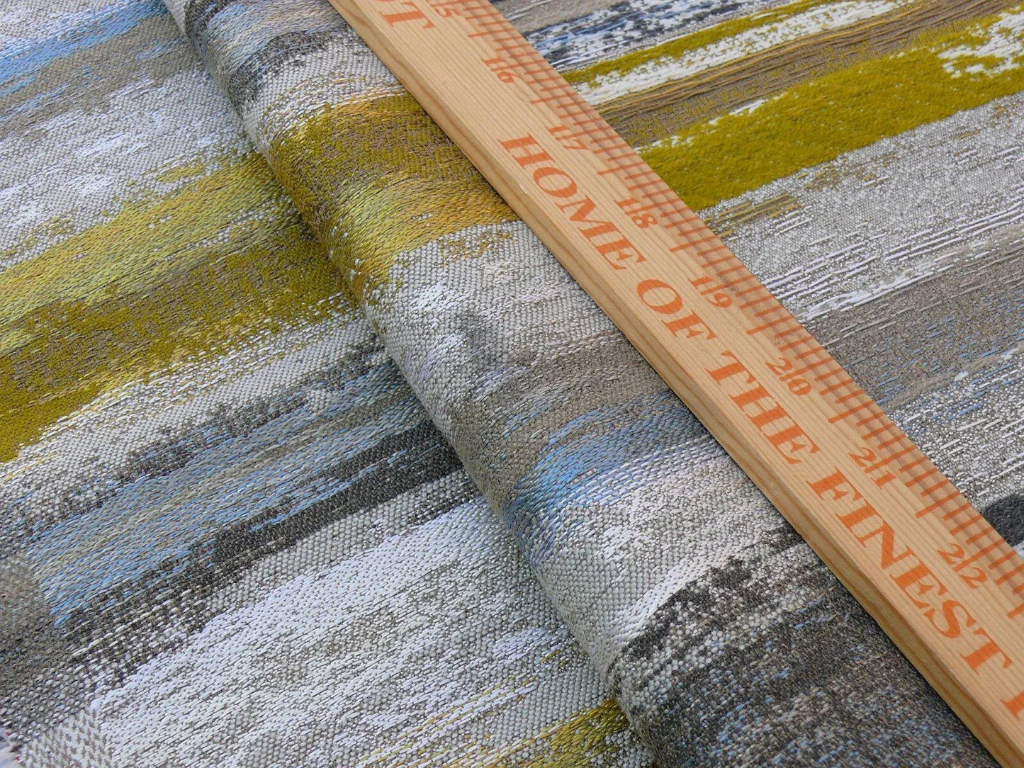 7 Berkbox41 Scalamandre Length Stria Citrine Slate Yellow Gray 2.4yd