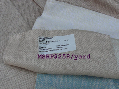 1 Berkbox45 Scalamandre 2.4 Yards "melody" Blush/nude